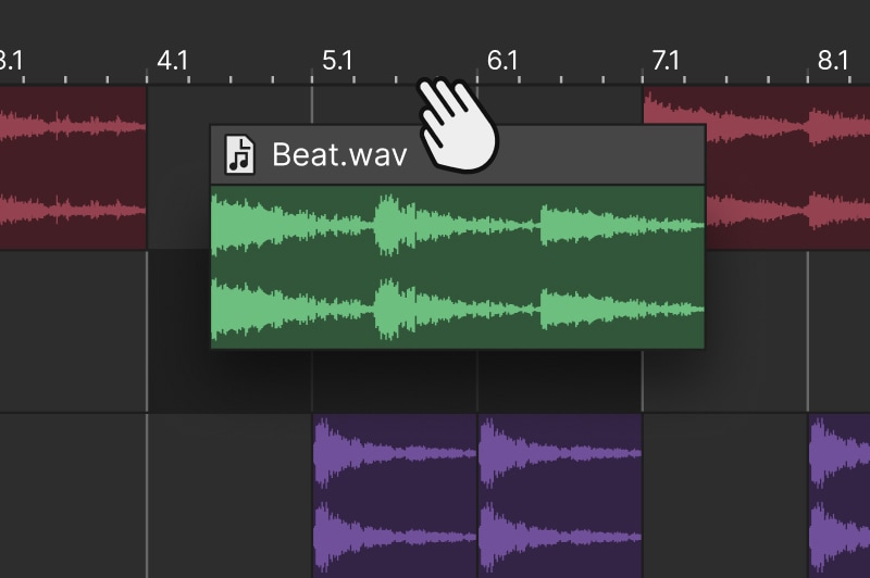 Crea música arrastrando y soltando elementos