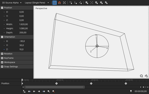 Posicionamiento plano en 3D