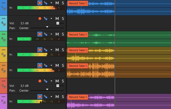 Grabación de audio multipista